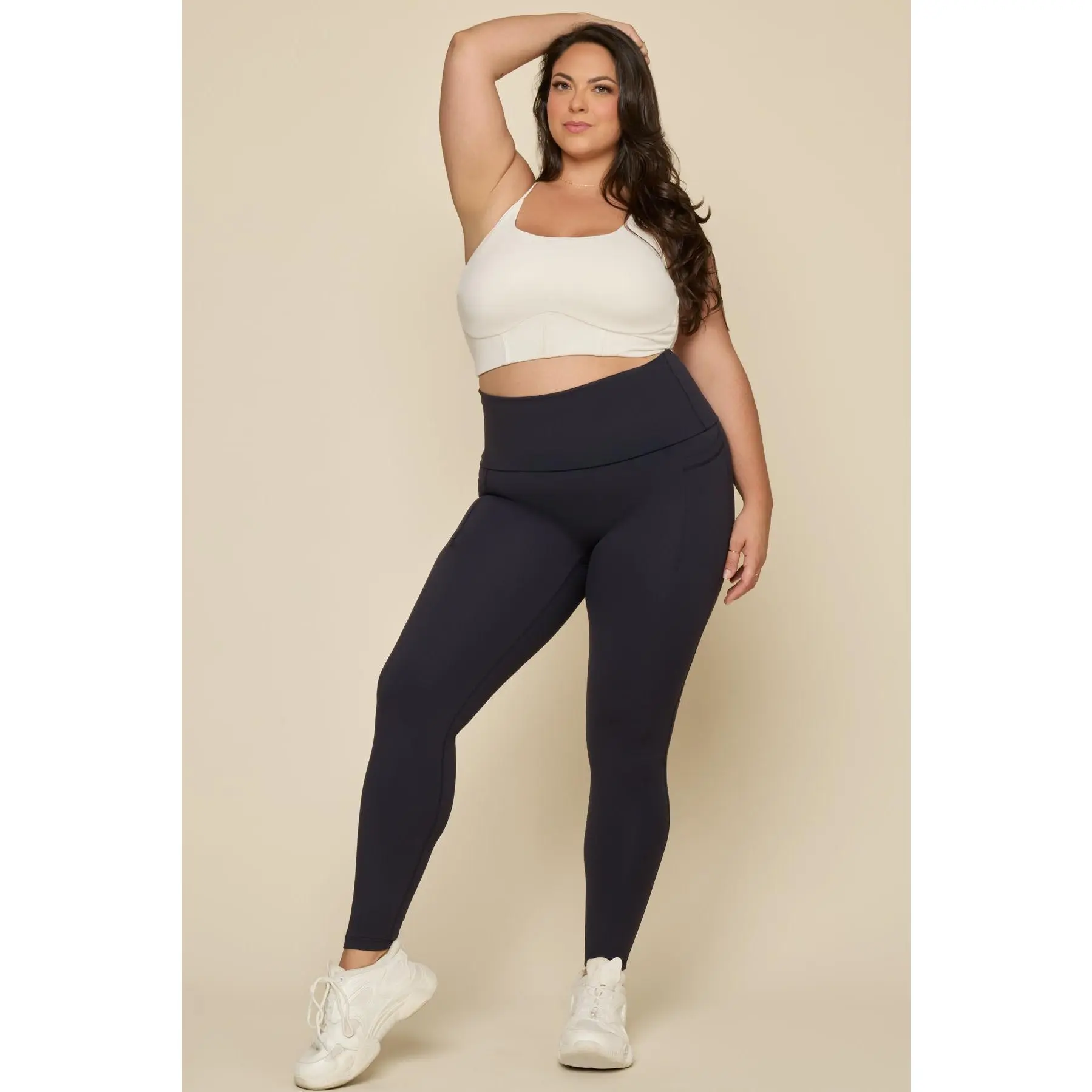 Foldover Legging - Cool Black