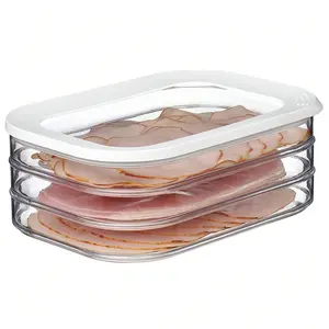 3-layer Leak-proof Food Storage Container Set, 1 Count Reusable Food Processed Meat Storage Box, Kitchen Organization for Home Dining Room Picnic