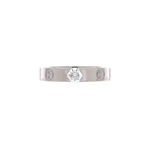 Pre-owned Cartier LOVE Solitaire Ring 18K White Gold with Diamond 0.23CT by Rebag