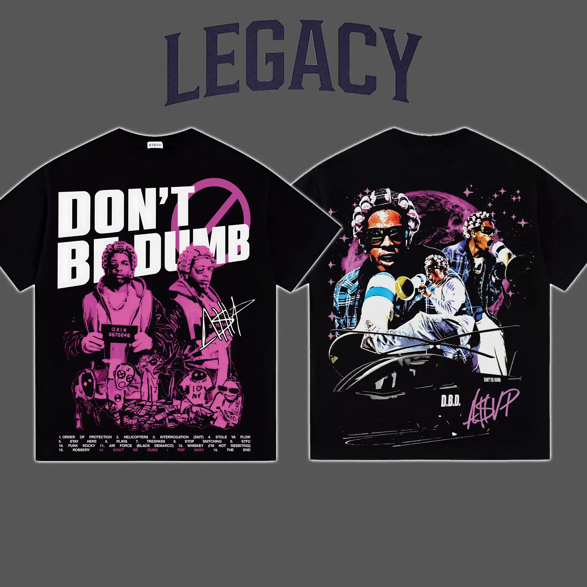 Asap - Don't Be Dumb Tour Cotton Shirt Premium, Flacko Fans, Don't Be Dumb Album, Asap Shirt, ASap Mob Fans, ASAP Graphic Tee for Fans Gift Shirt For Music Lover