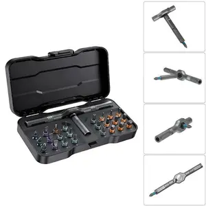 24 in 1 Magnetic Screwdriver Set,Multifunctional Drill Bit Set,Household Repair Tool Kit,Detachable T-shaped Ratchet Handle Hardware Valentine's Day gift