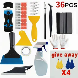 Premium Auto Window Tint Installation Tools, All-in-One Vinyl Wrap Application Kit with Spray Bottle, Professional Car Detailing Accessories