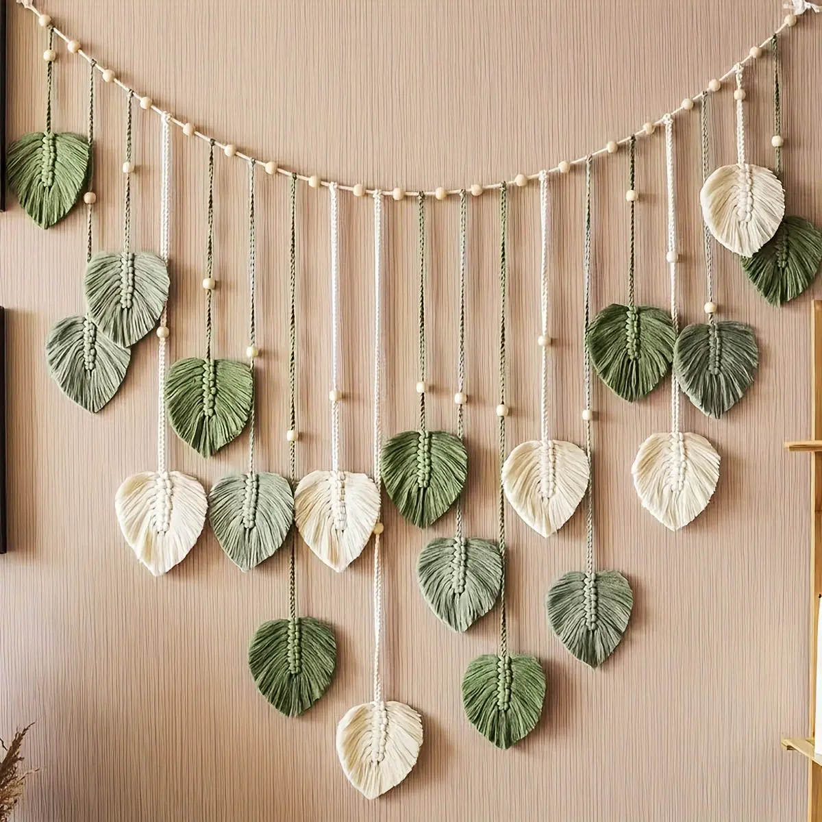 A bohemian-style wall hanging tapestry, a modern leaf-themed wall art piece, fabric home decor, reusable holiday decorative art, perfect for a gift for mom, the best.-Greenish #SummerVibest