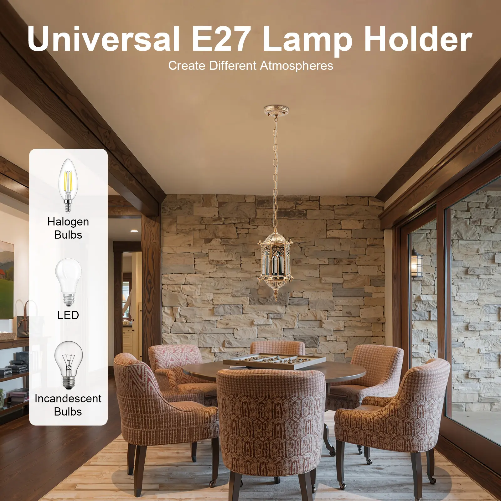 Antique Bronze Cage Pendant Light, Vintage Industrial Hanging Lamp, IP44 Waterproof Outdoor Indoor, E27 Base, Aluminum Glass Ceiling Fixture, Bulb not included