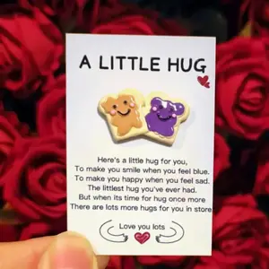 Cute Bread Pocket Hug Card, 100pcs/set A Little Hug Card, Positive Message Card, Fun Party Cards, Party Favor for Birthday Gift, Suitable for Anyone, Especially Bread Lovers
