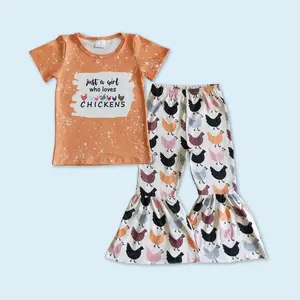 Just a girl who love chickens baby girls summer outfit