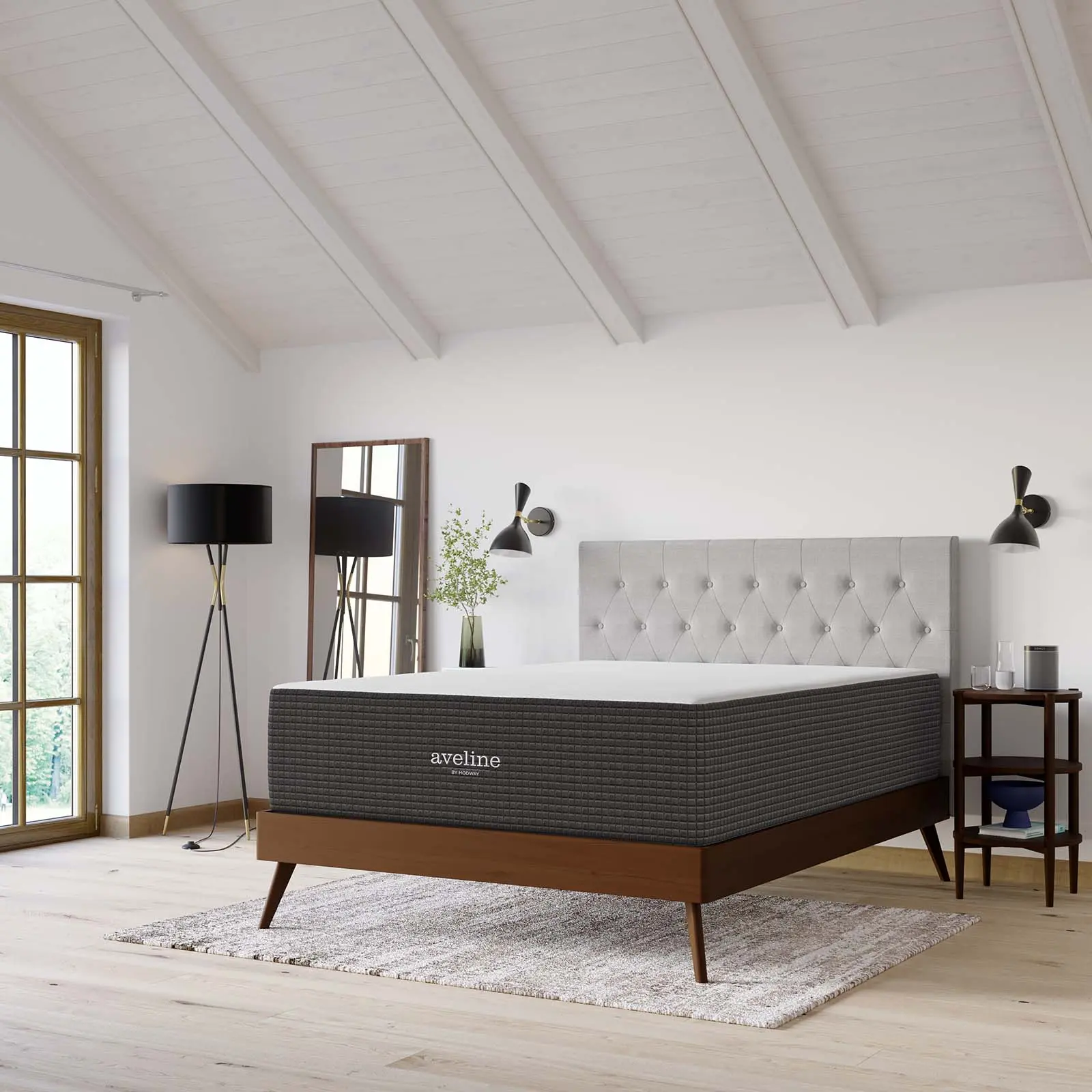 Modway Aveline 16" Memory Foam King Mattress in White