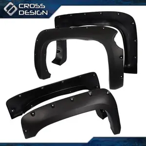 CROSSDESIGN 69" Pocket-Riveted Wheel Fender Flare Bolt On Fit For 07-13 Chev Silverado 1500