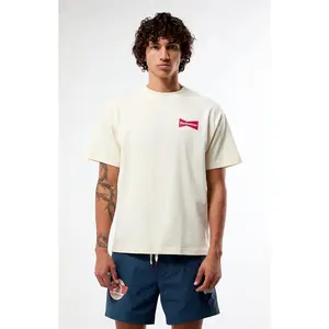 Budweiser Men's by Pacsun Paisley Logo T-Shirt - Multicolor