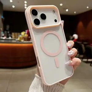 New Macaron Color Magnetic Transparent Phone Case, Supports Wireless Charging, Minimalist And Stylish Design, Lightweight And Drop-Resistant, Suitable for Iphone 17/16/15/14/13/12/11 Case, Phone For Max Case