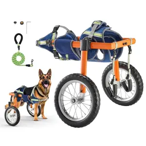 VEVOR Dog Wheelchair for Back Legs, Lightweight 2 Wheels Pet Wheelchair, Height, Width & Length Adjustable, Dog Cart with Shock-Absorbing Wheels, for Injured, Disabled Dogs