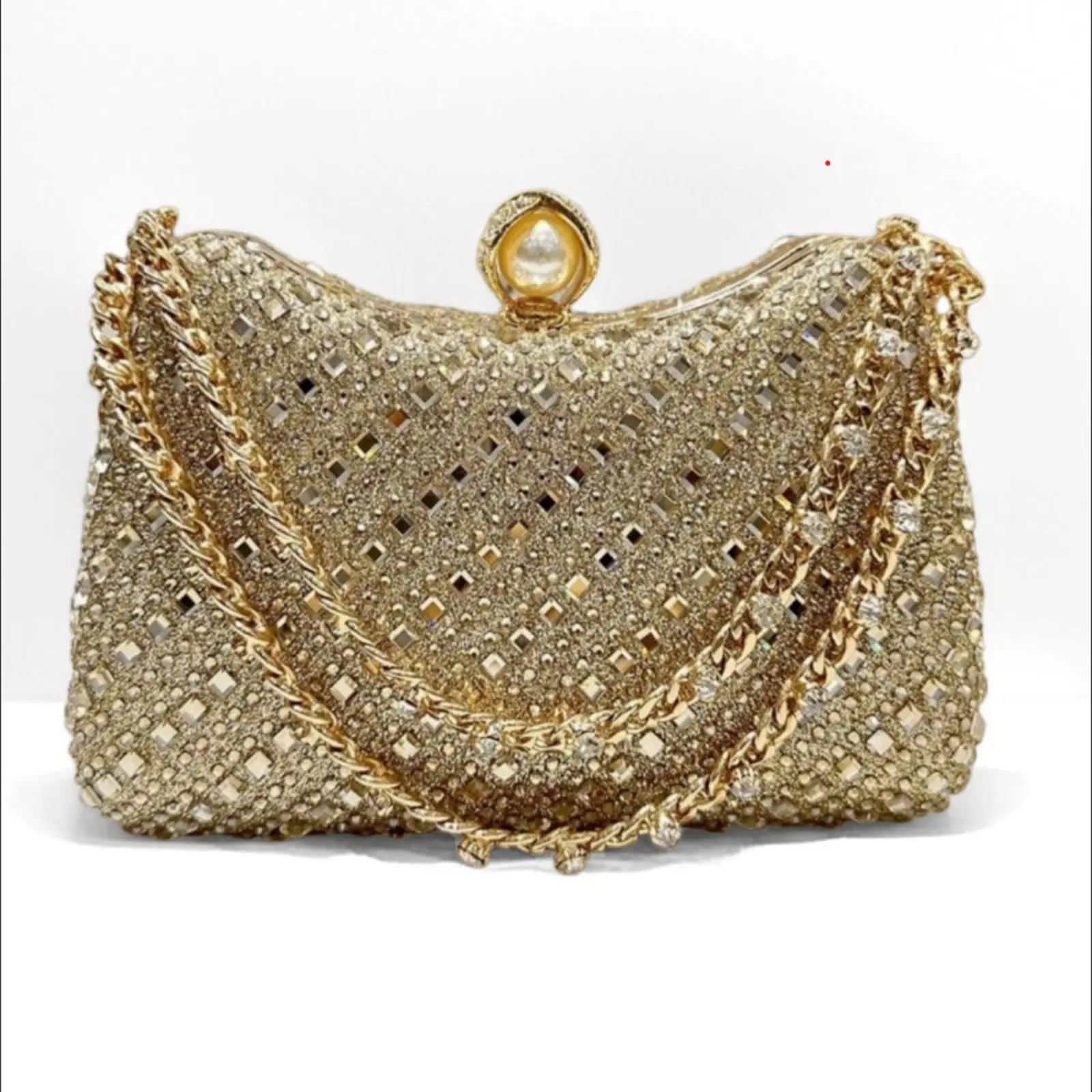 Women's Glamorous Rhinestone Clutch - Luxury Shiny Gold Bling Handbag, Elegant Stylish Fashion Purse, Perfect for Wedding, Prom, Dinner Banquet (Luggage & Bags-Women's Clutches & Wristlets), Elegant Stylish Purse