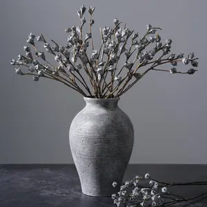 Ivydale Silver White Seeded Dried Eucalyptus Branches - 12-16 Stems (2 Bundles) Natural Undyed Pods for Boho Home Decor, Wedding Floral & Wreath DIY Crafts (Dried Flowers) (Silver White-2 Bundles)