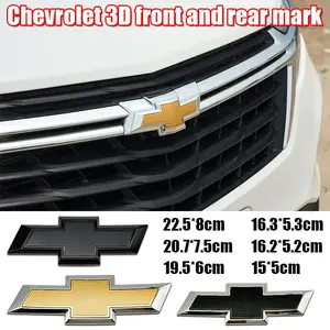 Abs Material Car Front Emblem Grille Rear Bumper Tailgate & Trunk Decal Sticker, 3D Shape Accessories for Chevrolet Models