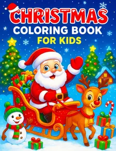 Christmas Coloring Book for Kids Ages 3-10: Super Cute and Easy Holiday Coloring Pages with Santa, Snowmen, Reindeer, and Christmas Trees (Perfect Christmas Gift for Kids)