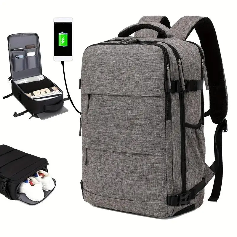 Casual Durable Backpack for Men, Large-Capacity Professional Bag with a Padded Laptop Compartment, Work, Organizer, Padded Comp.