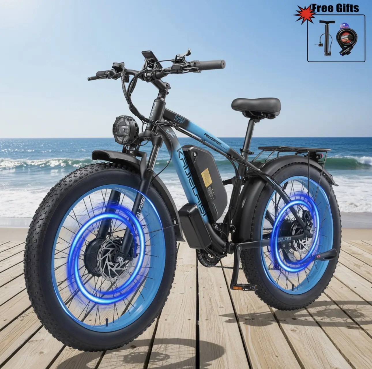 35MPH E-Bike 26" Peak 4000W Dual Motor 48V/22.4Ah V3 Electric Bicycle for adults