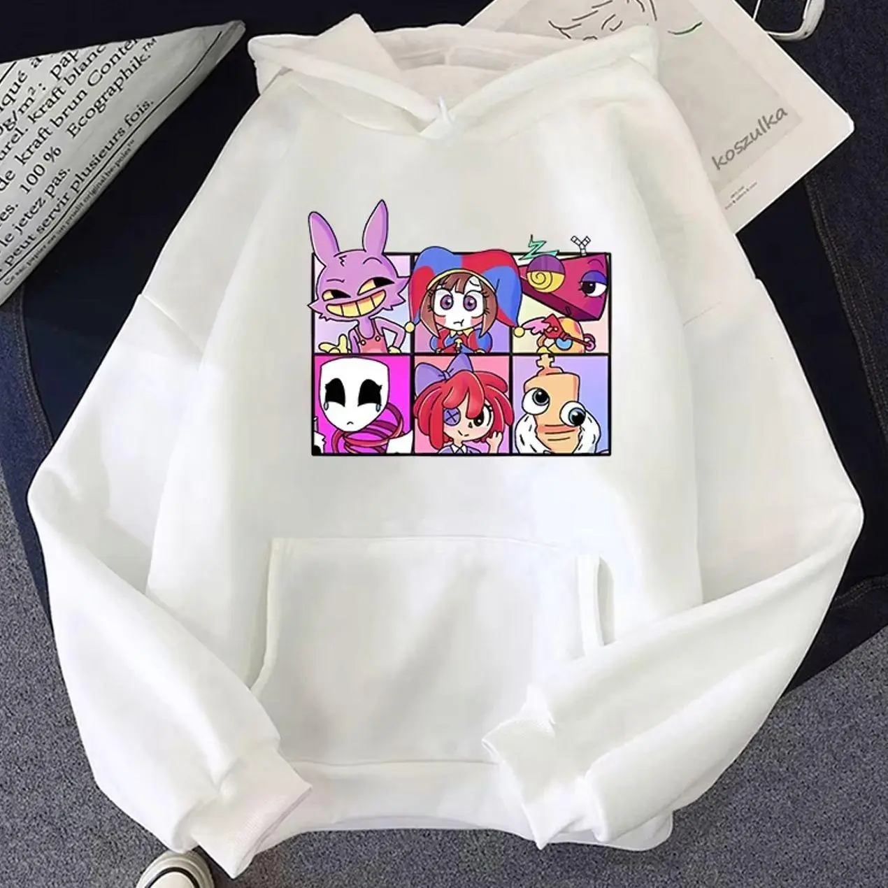 2025 Pomni The Jester Ramen THE AMAZING DIGITAL CIRCUS Hoodies Printing Sweatshirts Men,Women Clothes Long Sleeve Winter Hoody