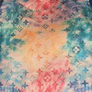 Women's Casual Loose-Fitting Round Neck Sleeveless Knit Top, Womenswear, Spring Summer Fall, Deep Blue Gradient Geometric Print Sweater