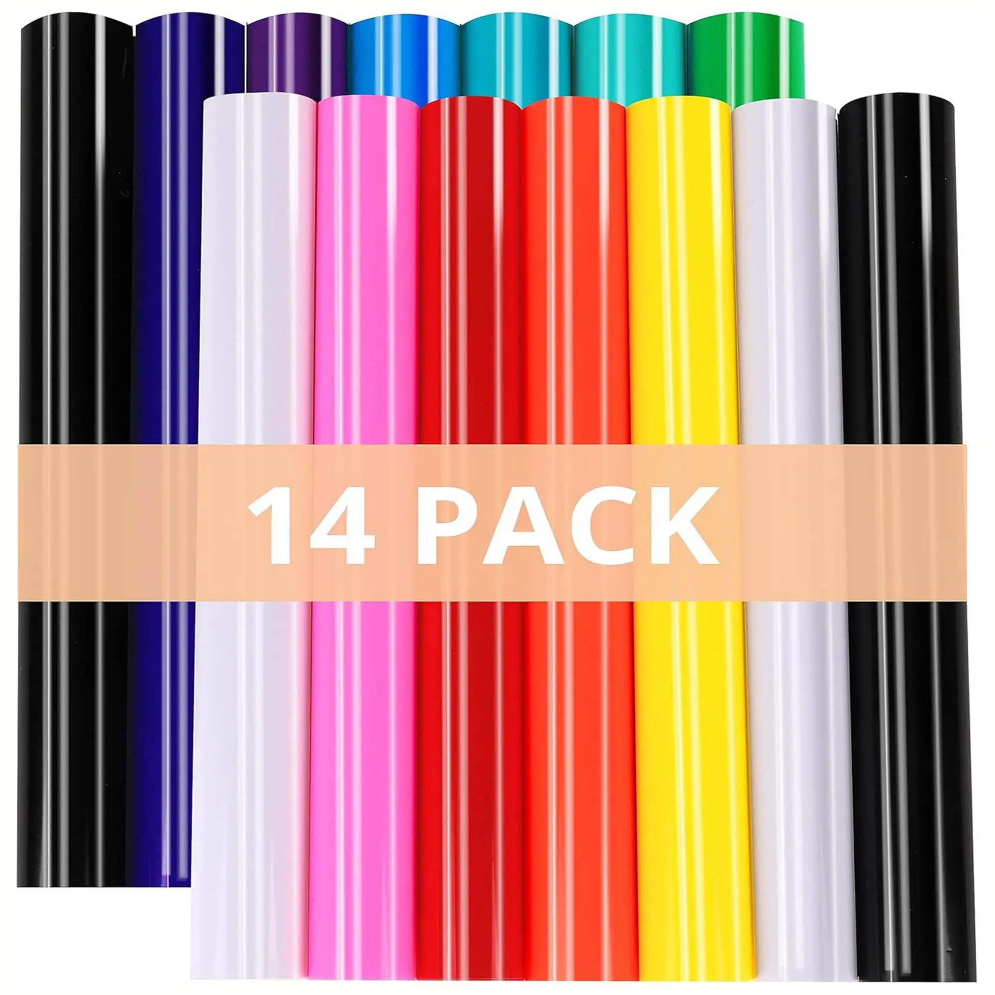 DIY Glossy Permanent Vinyl Bundle for Cups & Stickers – 14 Sheets 12"x10"
