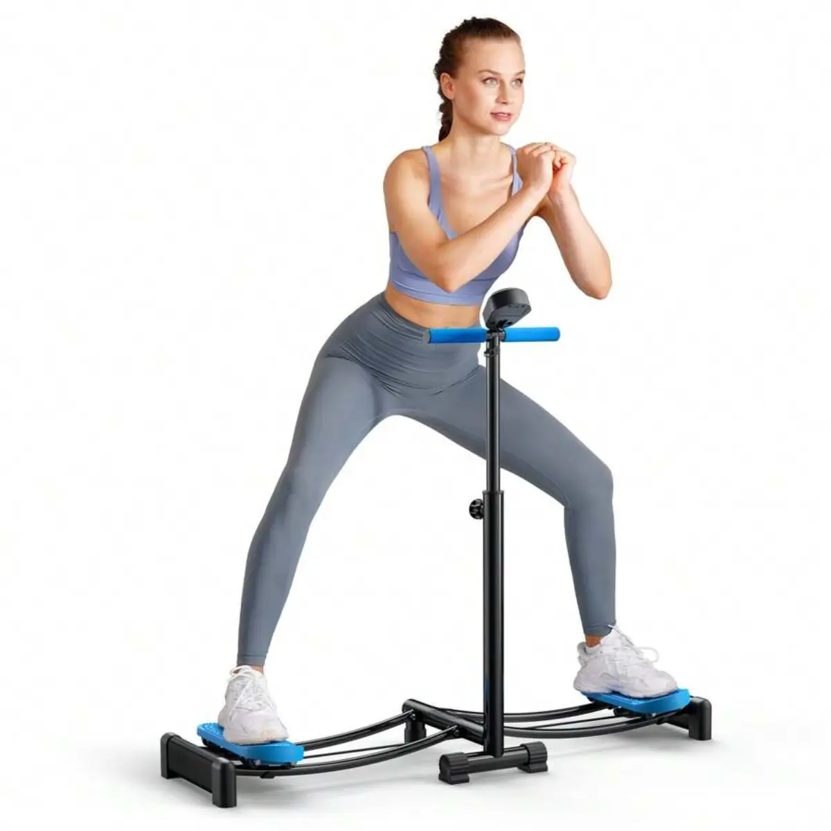 Foldable Ski Training Machine for Home Fitness, Adjustable Height Equipment for Full-Body Exercise, Ski Simulation & Leg Workout with LCD Display, Lcd Screen, Functional, Support Rod Adjust, Functional Training Workout, Unisex, Abs Plastic