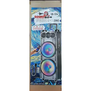 CYCLONE/SB-514  2*12" NEW LED RECHARGEABLE BT SPEAKER