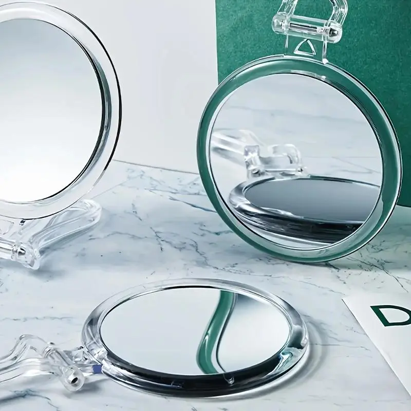 Portable Magnifying Makeup Mirror Set, 1 Count 30x/40x Magnification Handheld Mirror & 1 Count Desktop Mirror, Makeup Mirror for Travel & Home Use
