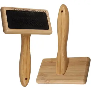 Wool Carders Needle Felting Brush Hand Carders for Wool Craft Wool Needle Felting Tools with Solid Wood Handle Slicker Brush for Dogs Spinning Weaving for Craft Felt Project 2Pcs
