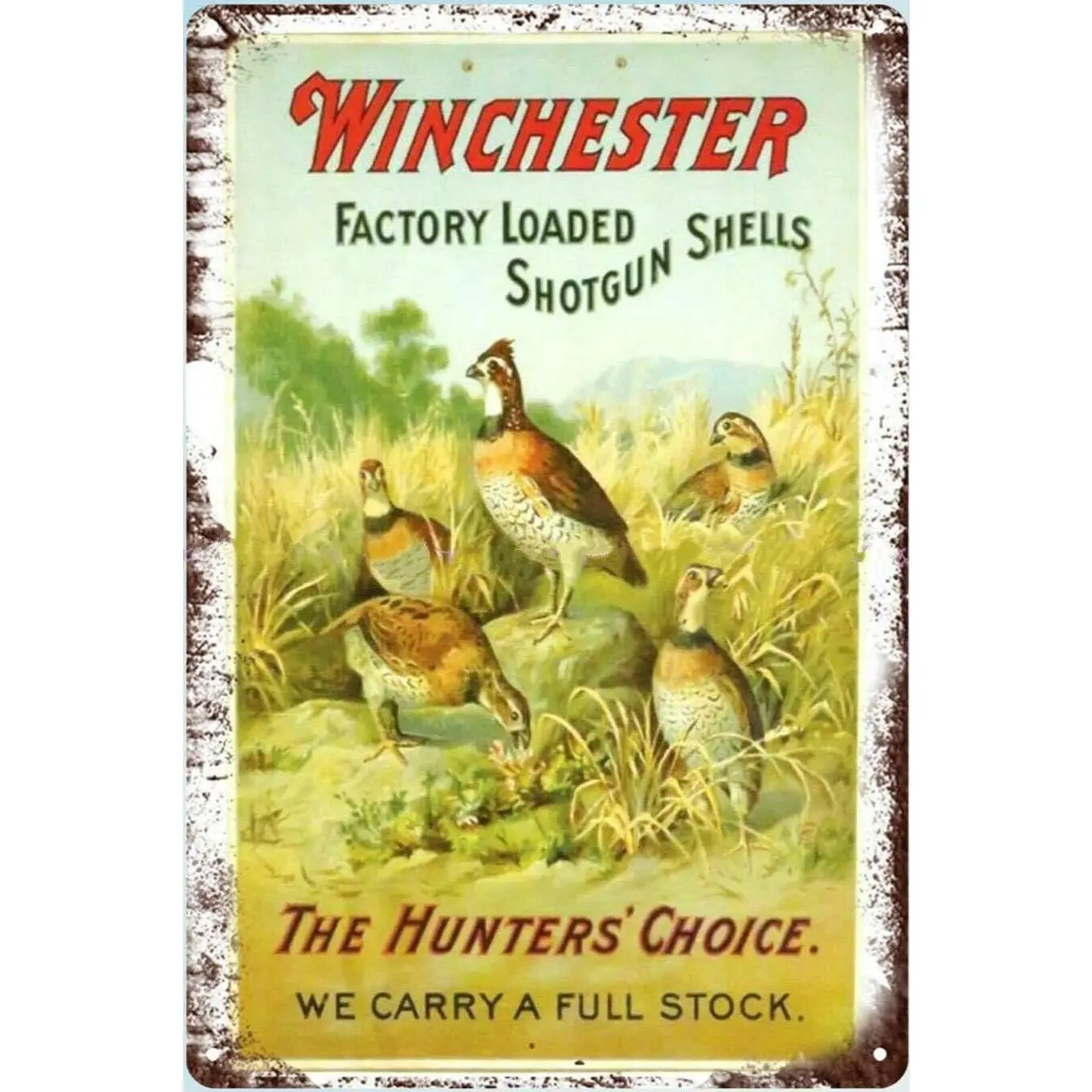 Vintage Tin Sign Winchester Hunter Hunting Metal Wall Panel Retro Art Decoration For Home Club Cabin Garage Store Bar Cafe Farm