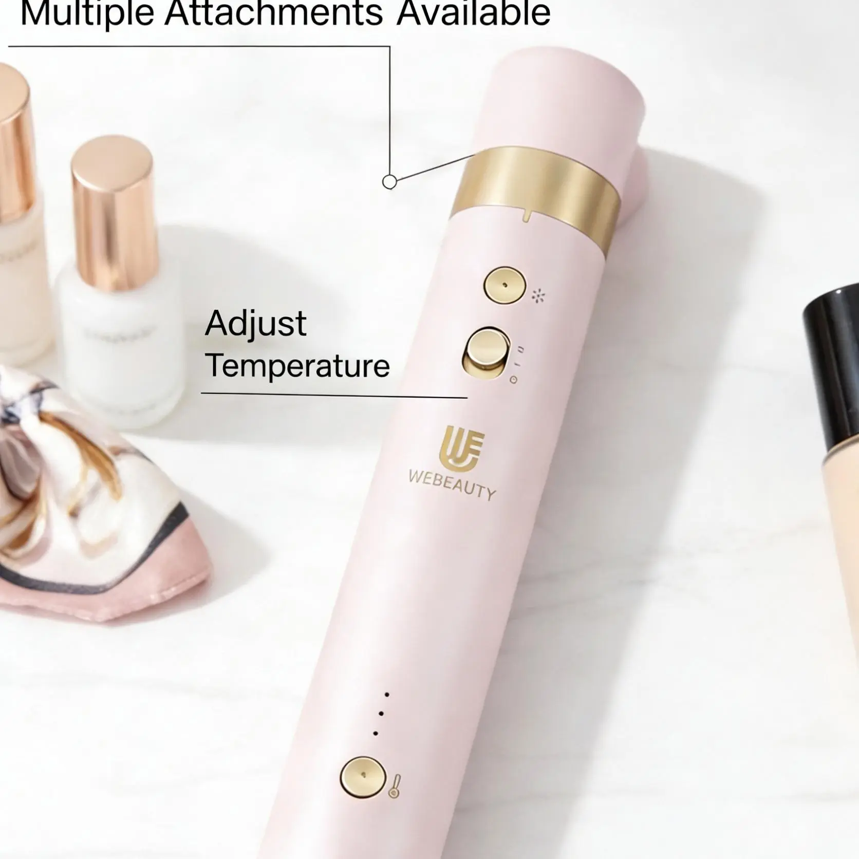8-in-1 Unscented Hot Air Brush Attachment Parts Kit - Multi-Use Accessories Set for Hair Styling Tools (Attachments Only), Multi-Use Tools