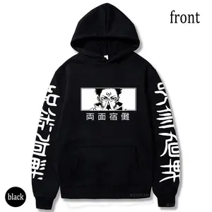 Stylish Drawstring Hood Comfy  Fit for Warm Spring Autumn Winter Wear Popular Anime Print Hoodie  Jujutsu Kaisen Ryomen Sukuna Hoodie Anime Themed Sweatshirt Hoodie Kangaroo Pocket Long Sleeves