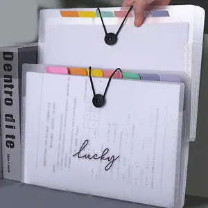 An 8/12-layer folder, transparent insertable A4 file folder storage box, exam papers holder, organizing and categorizing tool file binder, Accordion Folder