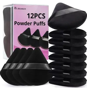 12pcs Powder Puffs for Face Powder Triangle Powder Puff for Loose and Cosmetic Foundation, Makeup Puff for Contouring, Cloud Kiss Beauty Makeup Tools