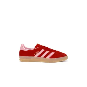 adidas Originals Gazelle Indoor Sneaker in Better Scarlet, Light Pink & Gum 4