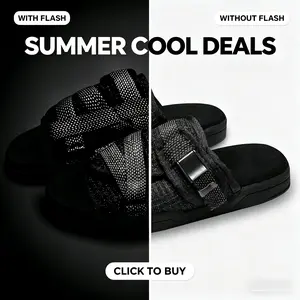 Light Up Reflective Slides |     3M Reflective, Adjustable, Arch Support, Anti-Slip, Fits Wide & Narrow Feet Summer Slippers Shoe Footwear