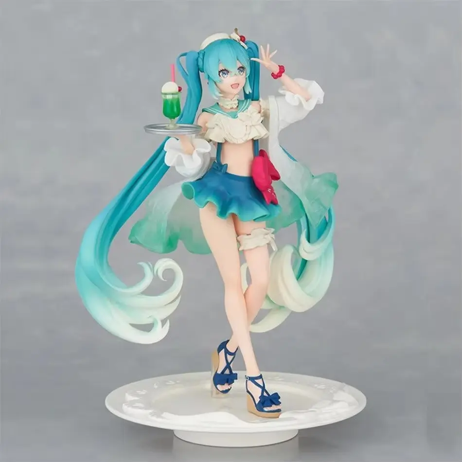 New Hatsune Miku Soda Cream Dress Figure – PVC Desktop Decoration
