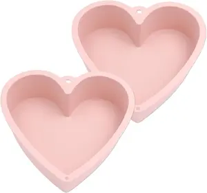 Heart Shaped Cake Pans, 2 count Heart Cake Pan 8 Inch with  Hole()