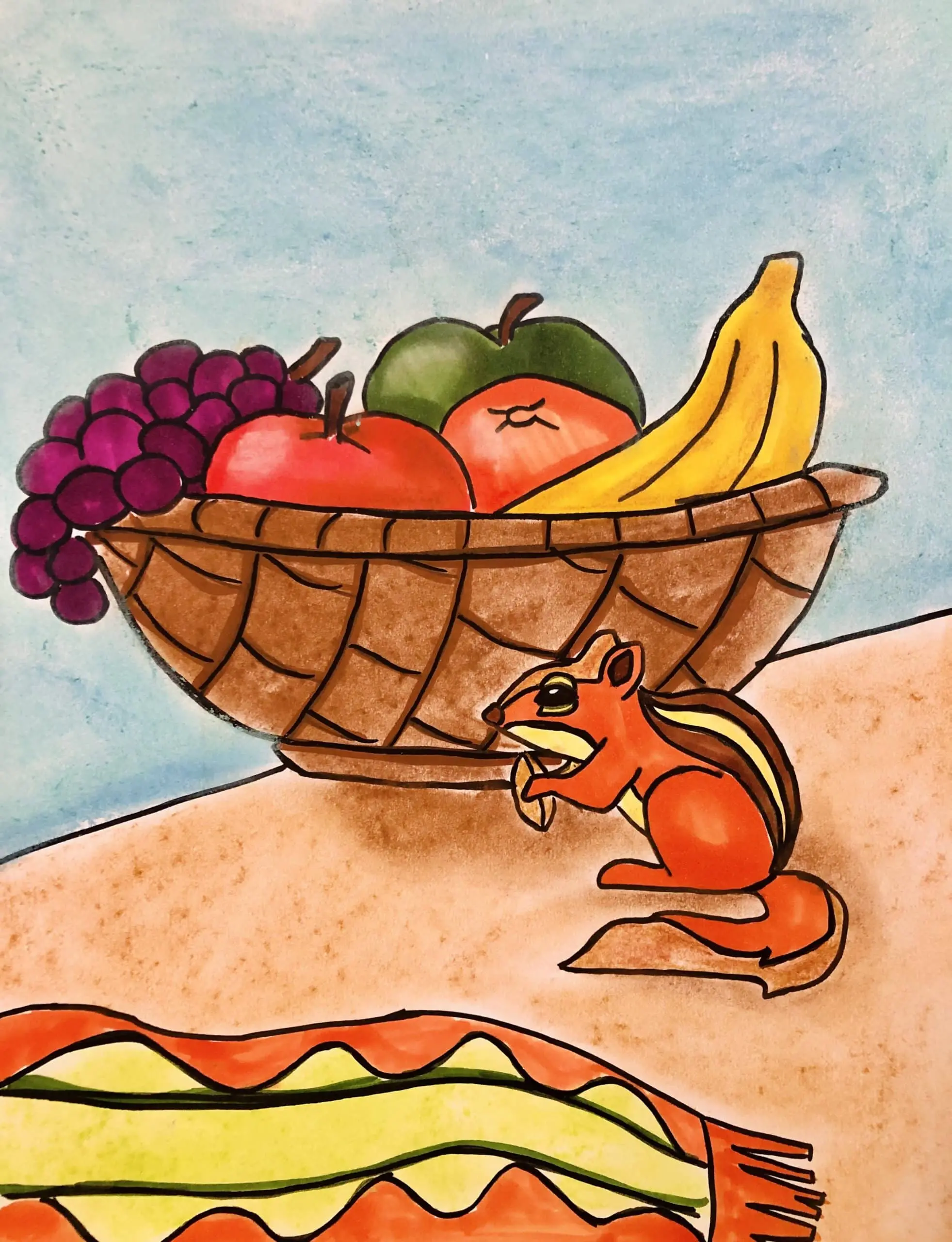 Add-On Art Project - Fruit Bowl L2 (ages 8+) Dot Guides Roll for Step-by-Step Learning & Motor Skills Enhancement