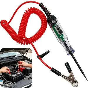 Automotive Test Light 5-90V LED Digital Voltage Tester with Voltmeter Bidirectional Light Circuit Tester Extended Spring Wire & Probe Auto Electric Test Pen for Car Truck SUV