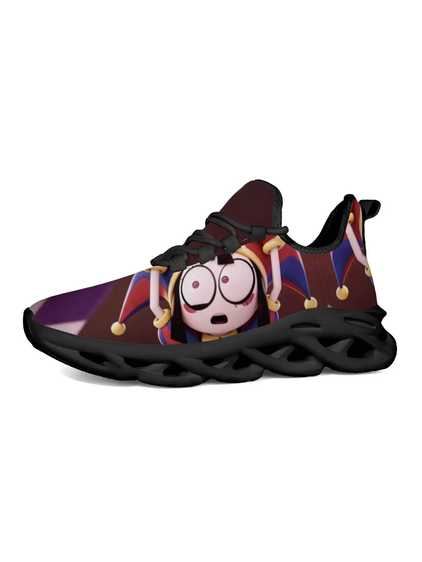 Men's Anime Character Print Casual Shoes, Unique Fashion Design, Vibrant Laces and Thick Sole, Artistic Style, Streetwear