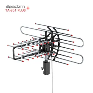 【Summervibes】Leadzm TA-851 Plus 360°Rotation UV Dual Frequency 45-860MHz 22-38dB 42.65ft cable Outdoor Antenna