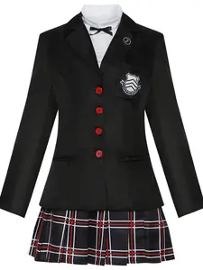 Jk Fangze Xia Cosplay Costume, Womenswear, Authentic Jk Style, Perfect for Role-Playing Games & Events, High-Quality Material Design, Plaid Skirt