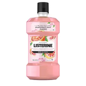 Listerine Zero Alcohol Mouthwash, Oral Rinse Kills up to Bad Breath Germs, Limited Edition Grapefruit Rose Flavor, 500 mL Daily Spice