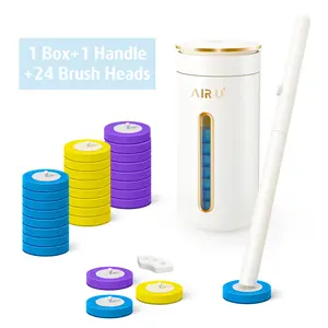 24pc, Disposable Toilet Cleaning Set,Toilet Bowl Cleaning System- 1 Toilet Brush, 1 Storage Caddy, 1 Fragrant Tablet and 24 / 48 Refils Cleaning Liquid，Wall- Mounted Cleaning Tool for Bathroom Stocking Stuffer Bundle