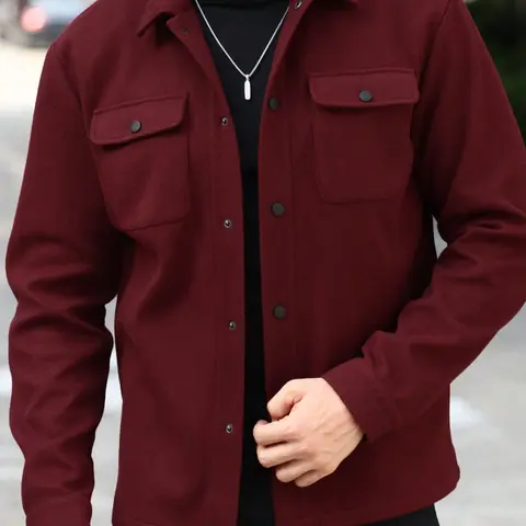 【Black Friday】Men’s Plain Long-Sleeve Jacket, Classic Lightweight Casual Outerwear for Work and Outings