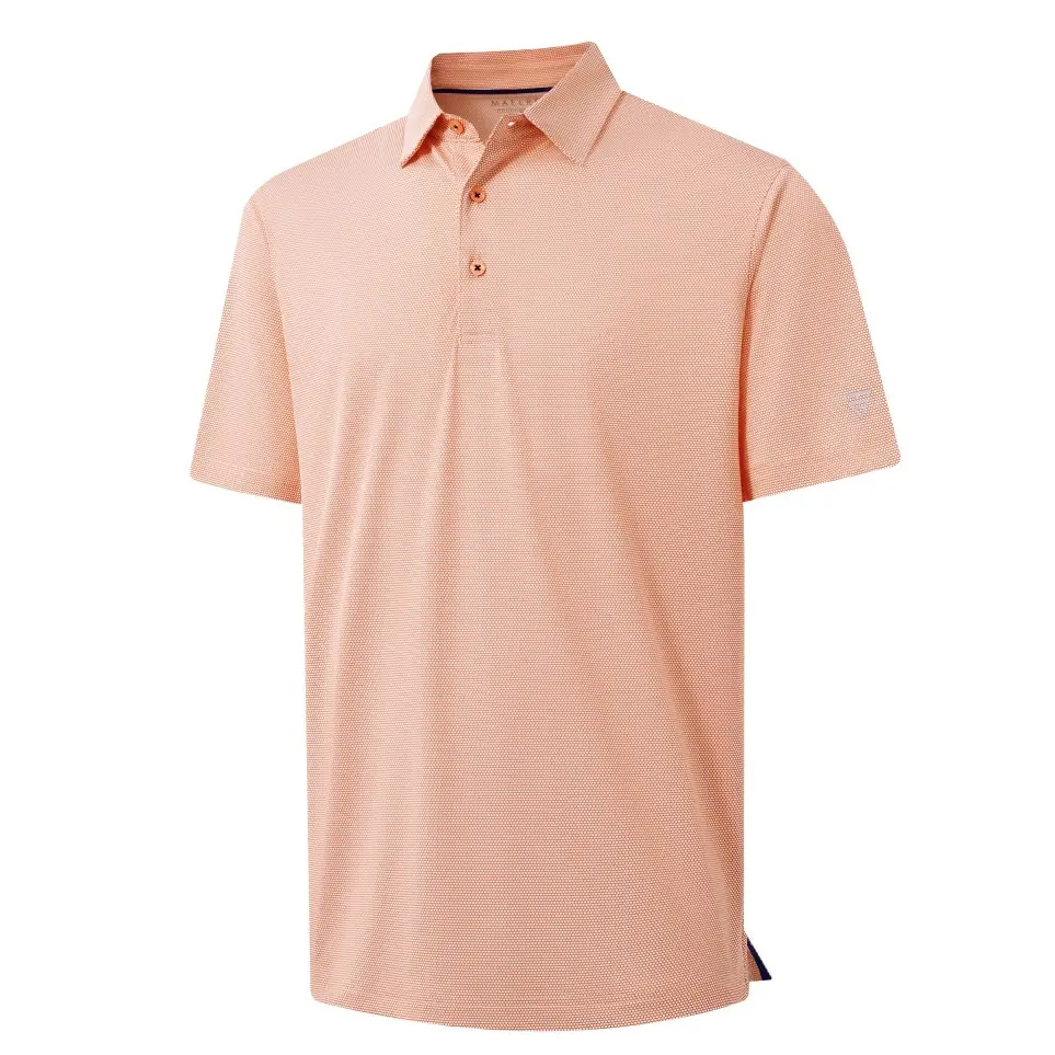 MAELREG Men’s Lightweight Golf Polo – Quick-Dry Athletic Style Shirt with Honeycomb Jacquard Texture Shortsleeve Menswear