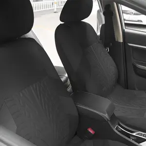4pcs Universal Car Seat Cushions, Front Seat Covers Polyester Protection, Detachable Long Chair Backrest, High-End Breathable Thick Sports Design
