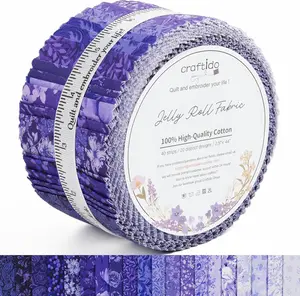 Newbrothread&Craftido-15 Options-100% Cotton Jelly Roll Fabric Precut Strips for Quilting, Crafting, and Sewing, 40 Strips 2.5" x 44" Assorted Bundles for Rug, Quilt Project, DIY Craft and Home Decor, TikTokShopDealsforYouDays, SummerWins