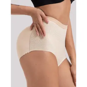 Women's Mid-Waist Padded Butt Lifter Panties with Mesh-Paneled Shapewear, Integrated Pads, and Hip-Enhancing Design for a Flattering Fit - Boost Your Confidence with Every Wear,Comfortable Triangular Shapewear Design Perfect for Everyday Use.