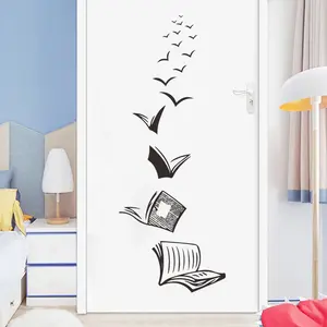 Book Pattern Wall Sticker, 1 Count Creative Book Removable Self Adhesive Wall Decal, Decorative Sticker for Home Living Room Bedroom, Home Decor